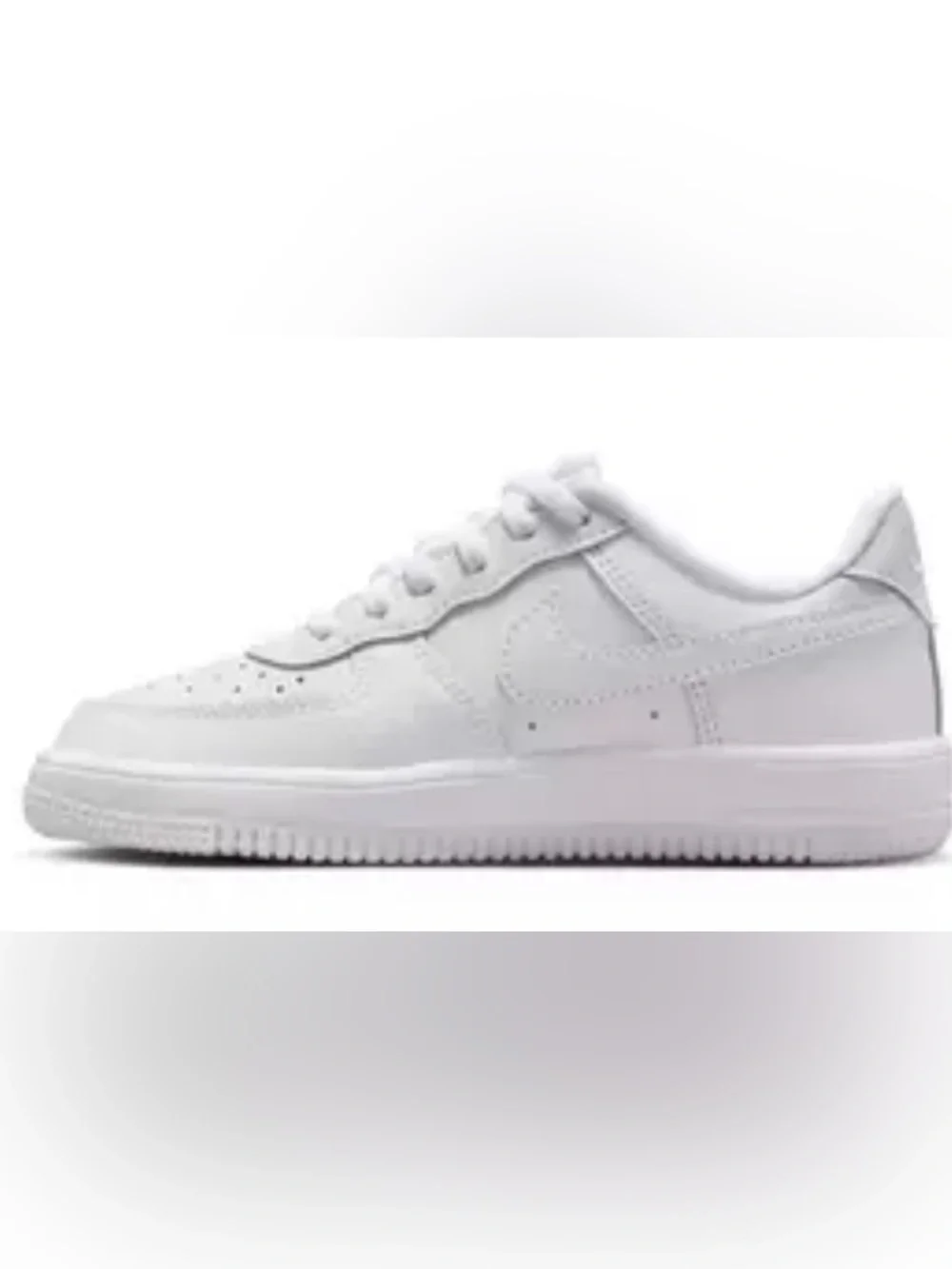 New NIKE Air Force 1 Low LE Youth 13.5C Triple White BTS